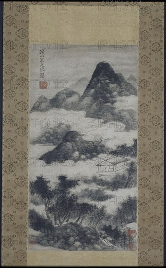 Scholar in Landscape, Yuan dynasty (1280–1368), 14th century or later, After Gao Kegong, 1248-1310, or later, Chinese, China, Hanging scroll, ink on paper, 22 1/4 × 11 3/4 in.