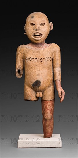 Ritual Impersonator of the Deity Xipe Totec, 1450/1500, Aztec (Mexica), Possibly central Veracruz, Mexico, Veracruz, Ceramic and pigment, H. 58.4 cm (23 in.)
