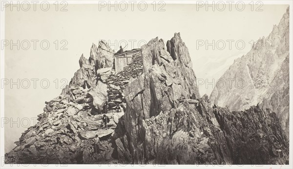 Savoie 49, Cabane des Grands-Mulets, c. 1861, Auguste-Rosalie Bisson, French, 1826–1900, France, Albumen print, 22.2 × 39.1 cm (image/paper), 53.6 × 69.8 cm (mount)