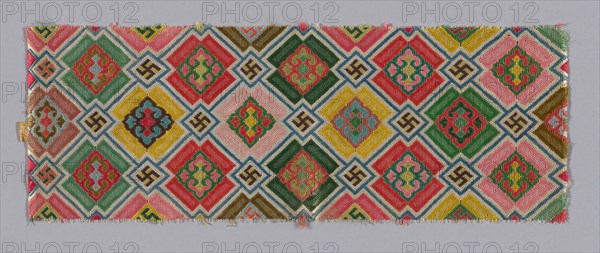 Band, Qing dynasty (1644–1911), 1875/1900, Han-Chinese, China, Forty-four pairs and eight odd pieces of embroidered sleeve, ankle bands, etc. on gauze., 11.5 × 31.4 cm (4 1/2 × 12 3/8 in.)