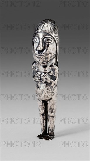 Female Figurine, A.D. 1450/1532, Inca, South coast or southern highlands, Peru, Peru, Silver, 6.4 × 1.6 cm (2 1/2 × 5/8 in.)