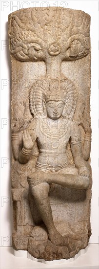 God Shiva as the Supreme Teacher (Dakshinamurti), 10th century, India, Tamil Nadu, Kodumbalur, Kodumbalur, Granite, 134.7 × 48.3 × 40.0 cm (53 × 19 × 15 3/4 in.)