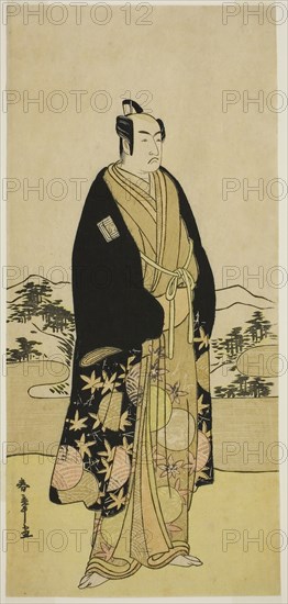 The Actor Ichikawa Monnosuke II in an Unidentified Role, early 1780s, Katsukawa Shunsho ?? ??, Japanese, 1726-1792, Japan, Color woodblock print, hosoban, 30.9 x 14.1 cm (12 3/16 x 5 9/16 in.)