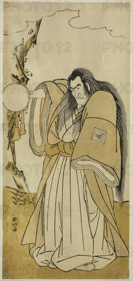 The Actor Ichikawa Danzo IV as Shutokuin in the Play Tokimekuya O-Edo no Hatsuyuki, Performed at the Morita Theater in the Eleventh Month, 1780, c. 1780, Katsukawa Shunko I, Japanese, 1743-1812, Japan, Color woodblock print, hosoban, 32 x 14.7 cm (12 5/8 x 5 13/16 in.)