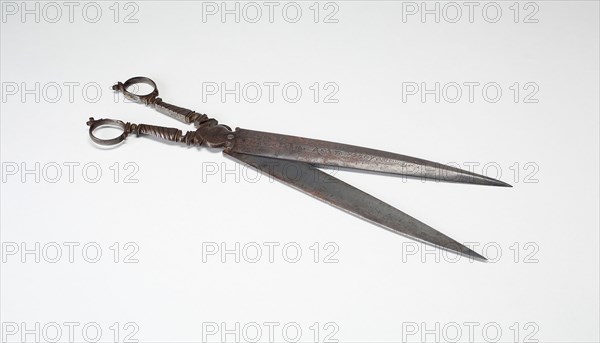 Shears, 1734, Spain, Steel, L. 30.5 cm (12 in.)