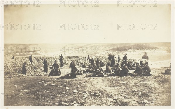 The French Redoubt at Inkermann, 1855, Roger Fenton, English, 1819–1869, England, Salted paper print, plate 3 from the album "Photographs Taken in the Crimea" (1856), 16 × 26.1 cm (image/paper), 42.5 × 58.9 cm (mount)