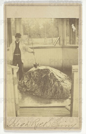 High Rock Spring, c. 1865, Deloss Barnum, American, active 1850–1870, Saratoga Springs, Albumen print, 7.7 x 5.6 cm (image), 10 x 6.2 cm (card)