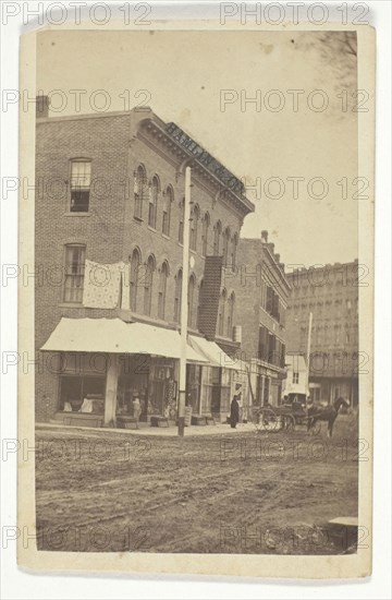 Hamlin & Co. Store, n.d., L. Thompson, American, 19th century, United States, Albumen print, 9 x 5.5 cm (image), 9.6 x 6.1 cm (card)
