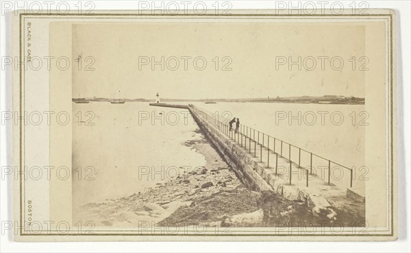 Goat Island, Lighthouse, 1864/67, Black & Case (active 1864–67), James Wallace Black (American, 1825–1896), United States, Albumen print, 5.4 x 7.7 cm (image), 6.1 x 10.1 cm (card)