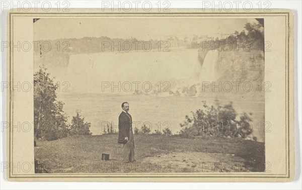 Untitled (Man at Niagara Falls), n.d., Rockwood, 19th century, United States, Albumen print (carte-de-visite), 5.4 x 8.1 cm (image), 6.1 x 10.1 cm (card)