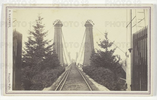 Railway Suspension Bridge, Niagara Falls, 19th century, S. Barnett, American, United States, Albumen print (carte-de-visite), 5.4 x 9.1 cm (image), 6.2 x 10.1 cm (card)