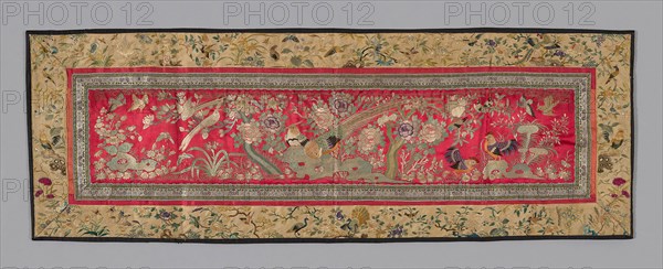 Panel (Furnishing Fabric), Qing dynasty (1644–1911), 1875/1900, China, 33.4 × 94.7 cm (13 7/8 × 37 1/4 in.)