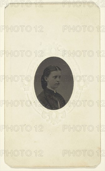 Untitled (Portrait of a Girl), 1840–1900, American, active late 19th century, United States, Tintype, 3.2 x 2.5 cm (image, oval), 10.3 x 6.1 cm (card)