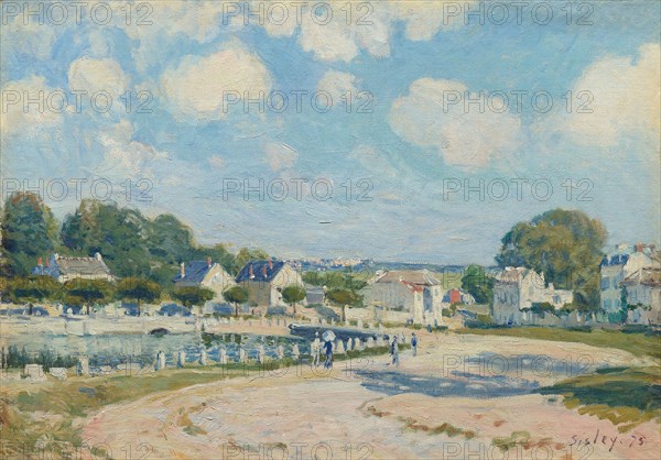 Watering Place at Marly, 1875, Alfred Sisley, French, 1839-1899, France, Oil on canvas, 15 7/16 × 22 1/8 in. (39.5 × 56.2 cm)