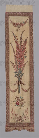 Curtain for Bed Set, 18th century, France, Nantes, France, Cotton, plain weave, block printed and painted, 279.5 × 65.5 cm (110 × 25 3/4 in.)