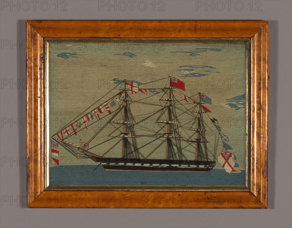 Picture (Needlework), 1825/75, England, Linen, plain weave, embroidered with wool and linen, 49.2 × 38.4 cm (19 3/8 × 15 1/8 in.)