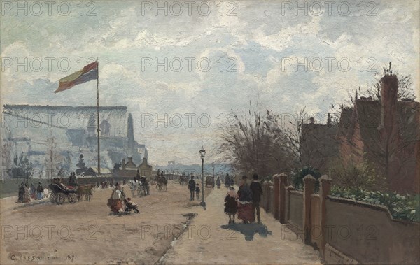 The Crystal Palace, 1871, Camille Pissarro, French, 1830-1903, France, Oil on canvas, 47.2 × 73.5 cm (19 × 29 in.), Pictures of East Anglian Life, 1883/87, printed 1888, Peter Henry Emerson, English, born Cuba, 1856–1936, England, Photogravures (32), 44 × 36 × 4.5 cm (album)