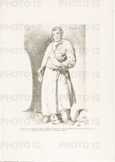 Aesop, 1778, Francisco José de Goya y Lucientes (Spanish, 1746-1828), after Diego Velázquez (Spanish, 1599-1660), Spain, Etching with engraved inscription on laid paper, 180 x 270 mm (image), 220 x 300 mm (plate), 305 x 430 mm (sheet)