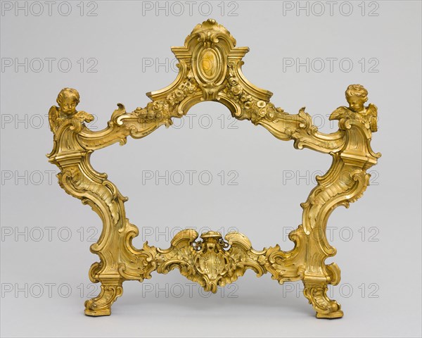 Carta Gloria Frame, 1765/66, Italy, Rome, Leandro Gagliardi (Italian, 1729-1798), Italy, Gilt bronze, 44.5 × 49.5 cm (17 1/2 × 19 1/2 in.)