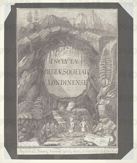 Copy of the Title Page for Inclytae Regiae Societati Londinensi, c. 1840, William Henry Fox Talbot, English, 1800–1877, England, Salted paper print, 19.5 × 14.1 cm (image), 22.2 × 18.4 cm (paper)