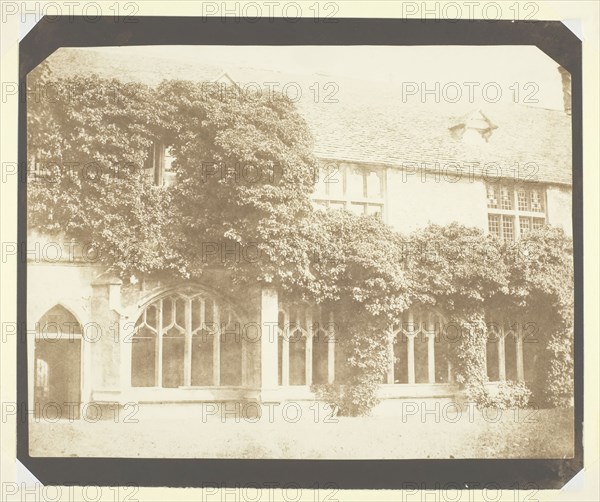 Cloisters of Lacock Abbey, c. 1841/44, William Henry Fox Talbot, English, 1800–1877, England, Salted paper print, 16.2 × 21.5 cm (image), 18.7 × 22.4 cm (paper)