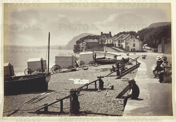 Sidmouth, West of Esplanade, 1860/94, Francis Bedford, English, 1816–1894, England, Albumen print, 19.5 × 26.8 cm (image), 20 × 28.6 cm (paper)