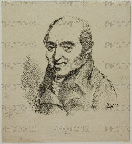 Portrait of Samuel Rogers, English Poet, 1816, Dominique-Vivant Denon, French, 1747-1825, France, Lithograph in black on cream laid paper, 115 × 111 mm (image), 161 × 148 mm (sheet)
