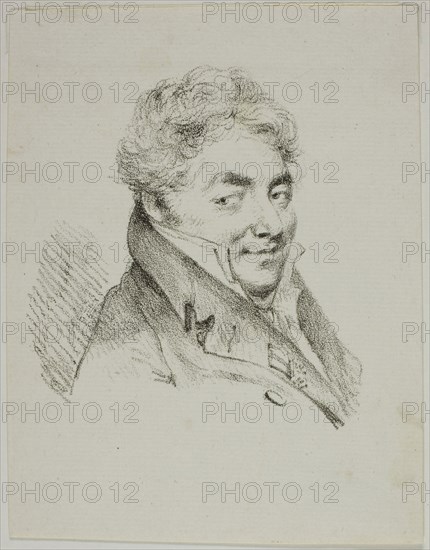 Portrait of General Frézia, Baron of Ogliano, 1817–20, Dominique-Vivant Denon, French, 1747-1825, France, Lithograph in black on ivory laid paper, 100 × 93 mm (image), 146 × 113 mm (sheet)