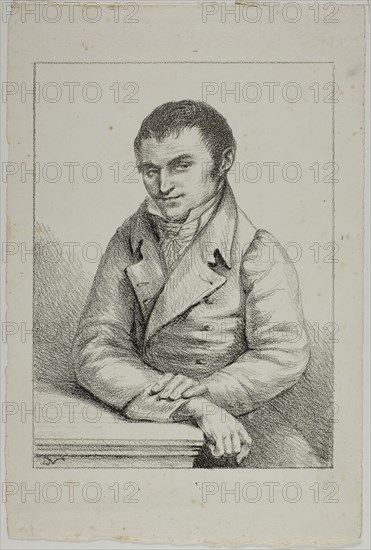 Portrait of Monsieur de Menneval, 1817–20, Dominique-Vivant Denon, French, 1747-1825, France, Lithograph in black on ivory wove paper, 205 × 152 mm (image), 271 × 181 mm (sheet)