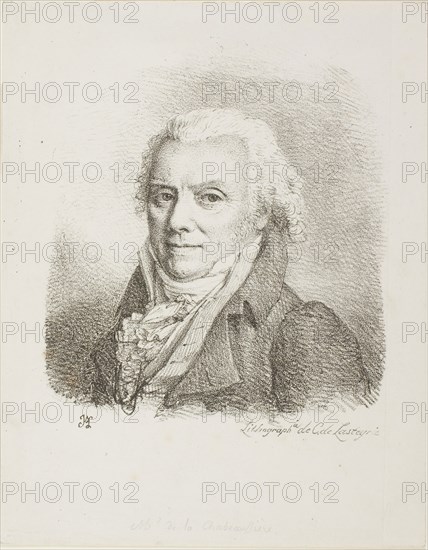Self-Portrait in a Dark Cloth Coat, c. 1817, Jean Antoine Laurent (French, 1763-1832), printed by Comte de Charles Philibert Lasteyrie du Saillant (French, 1759-1849), France, Lithograph in black on ivory wove paper, 147 × 131 mm (image), 208 × 162 mm (sheet)