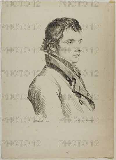 Portrait of a Man, 1817, Constant Misbach (French, 19th Century), printed by Comte de Charles Philibert Lasteyrie du Saillant (French, 1759-1849), France, Lithograph on black on cream wove paper, 230 × 157 mm (image), 357 × 261 mm (sheet)