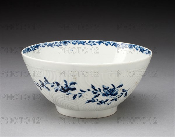 Slop Bowl, c. 1760, Worcester Porcelain Factory, Worcester, England, founded 1751, Worcester, Soft-paste porcelain, underglaze blue decoration, 7.1 x 14.9 cm (2 13/16 x 5 7/8 in.)