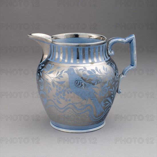 Pitcher, 1810/20, England, Leeds, Leeds, Lead-glazed earthenware with lustre decoration, H. 10.5 cm (4 1/8 in.)