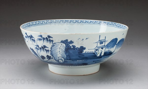 Bowl, c. 1750, England, London, London, Tin-glazed earthenware, 11.6 x 26.7 cm (4 9/16 x 10 1/2 in.)