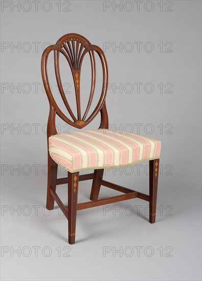Side Chair, 1790/1800, American, 18th/19th century, Baltimore, Baltimore, Mahogany, walnut, and ash, 37 × 5/8 × 21 × 21 1/2 in. (overall)