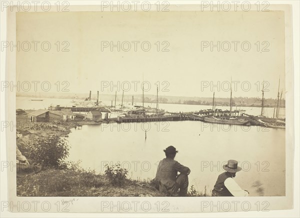 Coal Wharf, Alexandria, Virginia, 1860/69, American, 19th century, United States, Albumen print, 22.9 x 33.4 cm (image/paper), 25.7 x 35.3 cm (mount)