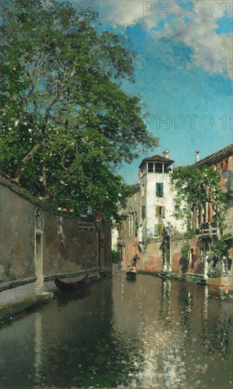 Canal in Venice, 1880s, Martin Rico y Ortega, Spanish, 1833-1908, Spain, Oil on canvas, 29 3/4 x 18 in. (76.2 x 46.2 cm)