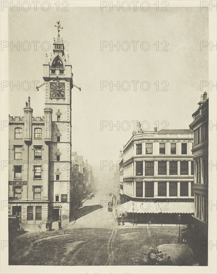 High Street from the Cross, 1868, Thomas Annan, Scottish, 1829–1887, Scotland, Photogravure, plate 1 from the book "The Old Closes & Streets of Glasgow" (1900), 23.2 x 18 cm (image), 38.1 x 27.3 cm (paper)