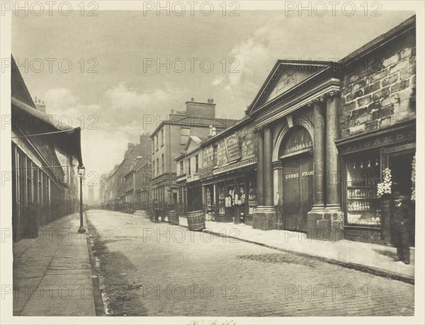 King Street, City, 1868, Thomas Annan, Scottish, 1829–1887, Scotland, Photogravure, plate 22 from the book "The Old Closes & Streets of Glasgow" (1900), 18.4 x 24.2 cm (image), 28 x 37.7 cm (paper)