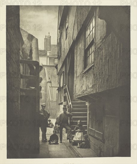 Close No. 28 Saltmarket, 1868, Thomas Annan, Scottish, 1829–1887, Scotland, Photogravure, plate 25 from the book "The Old Closes & Streets of Glasgow" (1900), 22.6 x 18.3 cm (image), 38 x 27.4 cm (paper)