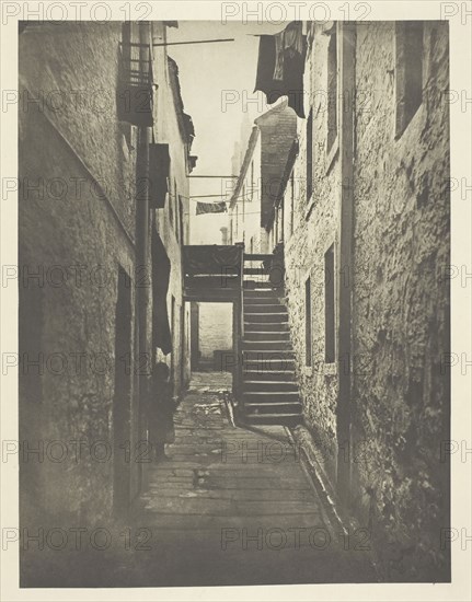 Close No. 128 Saltmarket, 1868, Thomas Annan, Scottish, 1829–1887, Scotland, Photogravure, plate 30 from the book "The Old Closes & Streets of Glasgow" (1900), 22.5 x 17.3 cm (image), 38 x 27.6 cm (paper)