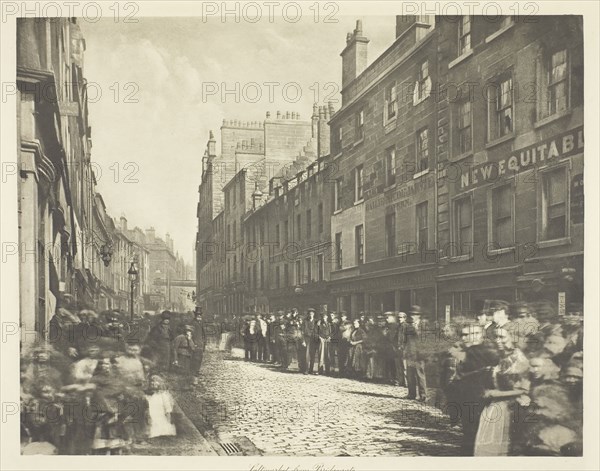 Saltmarket from Bridgegate, 1868, Thomas Annan, Scottish, 1829–1887, Scotland, Photogravure, plate 33 from the book "The Old Closes & Streets of Glasgow" (1900), 18.3 x 23.6 cm (image), 27.9 x 37.9 cm (paper)