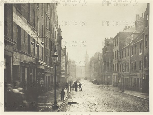 High Street from College Open, 1868, Thomas Annan, Scottish, 1829–1887, Scotland, Photogravure, plate 4 from the book "The Old Closes & Streets of Glasgow" (1900), 17.7 x 23.7 cm (image), 27.3 x 37.9 cm (paper)