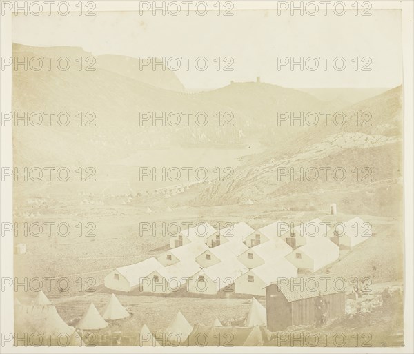 Harbour of Balaklava, 1855, James Robertson, Scottish, c. 1813–d. after 1881, Scotland, Albumen print, 25.1 x 29.2 cm (image/paper), 32.1 x 40.5 cm (mount/page)