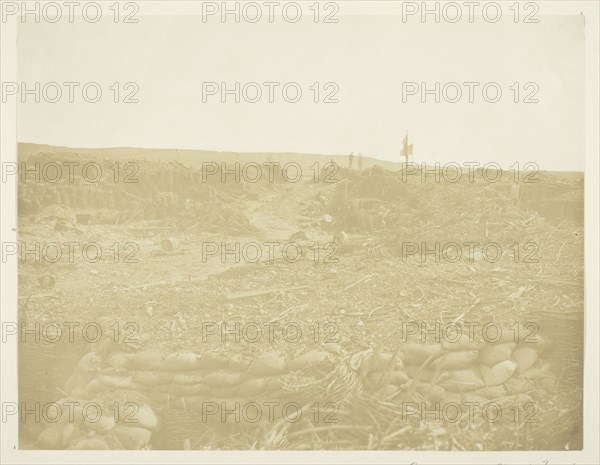 Road Opened Through Trenches, 1855, James Robertson, Scottish, c. 1813–d. after 1881, Scotland, Albumen print, 22.6 x 29.4 cm (image/paper), 32.2 x 40.5 cm (mount/page)