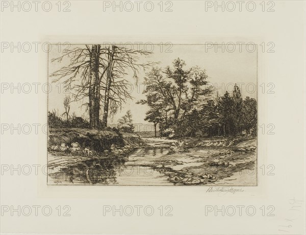 Jackson Hollow, 1897, Bertha E. Jaques, American, 1863-1941, United States, Etching on ivory laid paper, 156 x 232 mm (image), 177 x 251 mm (plate), 260 x 338 mm (sheet)