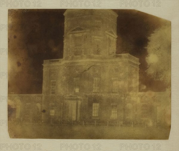 Base of Radcliffe Library, Oxford, July 29, 1842, William Henry Fox Talbot, English, 1800–1877, England, Calotype paper negative, 13.4 × 16.9 cm (image/paper), 29.6 × 24.9 cm (mount)