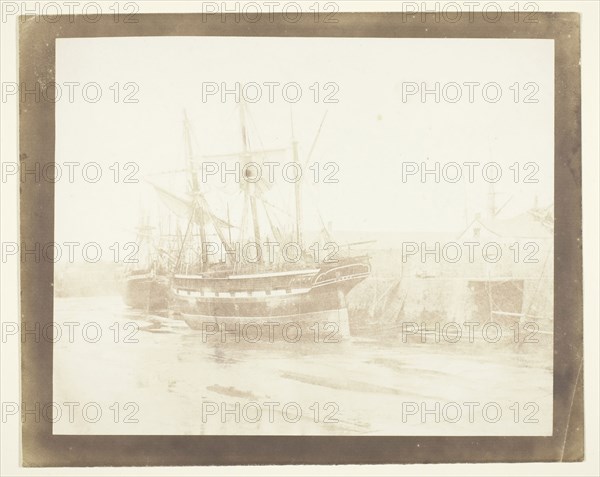 143. Copper Ore Vessel, Swansea, 1846, Rev. Calvert R. Jones, Welsh, 1804–1877, England, Salted paper print, 16.1 × 20.3 cm (image), 18.4 × 22.8 cm (paper)