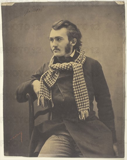 Gustave Doré, 1856/58, Nadar (Gaspard Félix Tournachon), French, 1820–1910, France, Albumen print, 23.6 × 18.7 cm (image/paper)