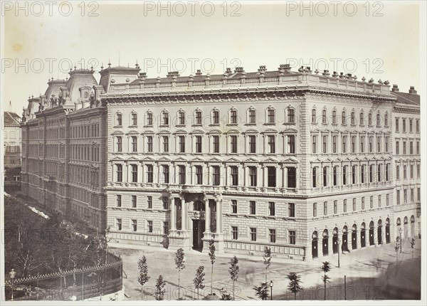 Opern-Ring No. 10, Wohnhaus des Fried. Ritter von Schey, 1860s, Austrian, 19th century, Austria, Albumen print, 24.3 × 34 cm (image/paper), 42.8 × 61.3 cm (album page)